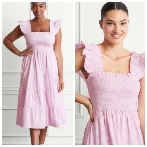 Hill House Ellie Nap Dress Pink Gingham NWT XXL - Picture 3 of 16